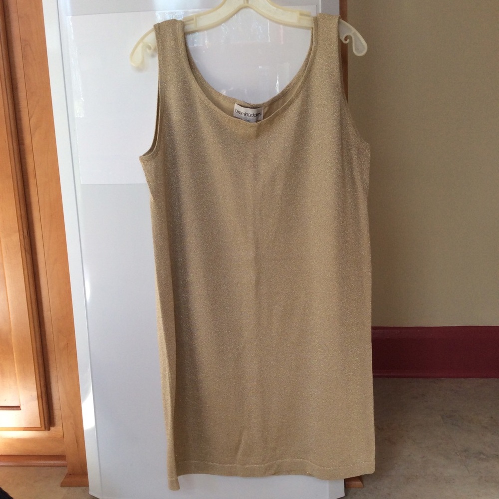 Bloomingdale’s Gold Sheath Dress